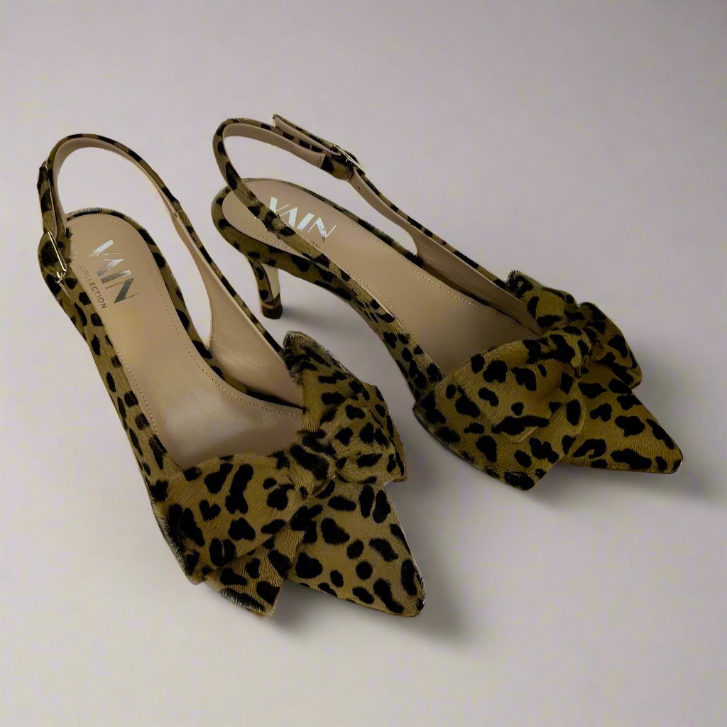 Eleonor_slingback_kitten_heels_leopard_print_-with bows - sideview