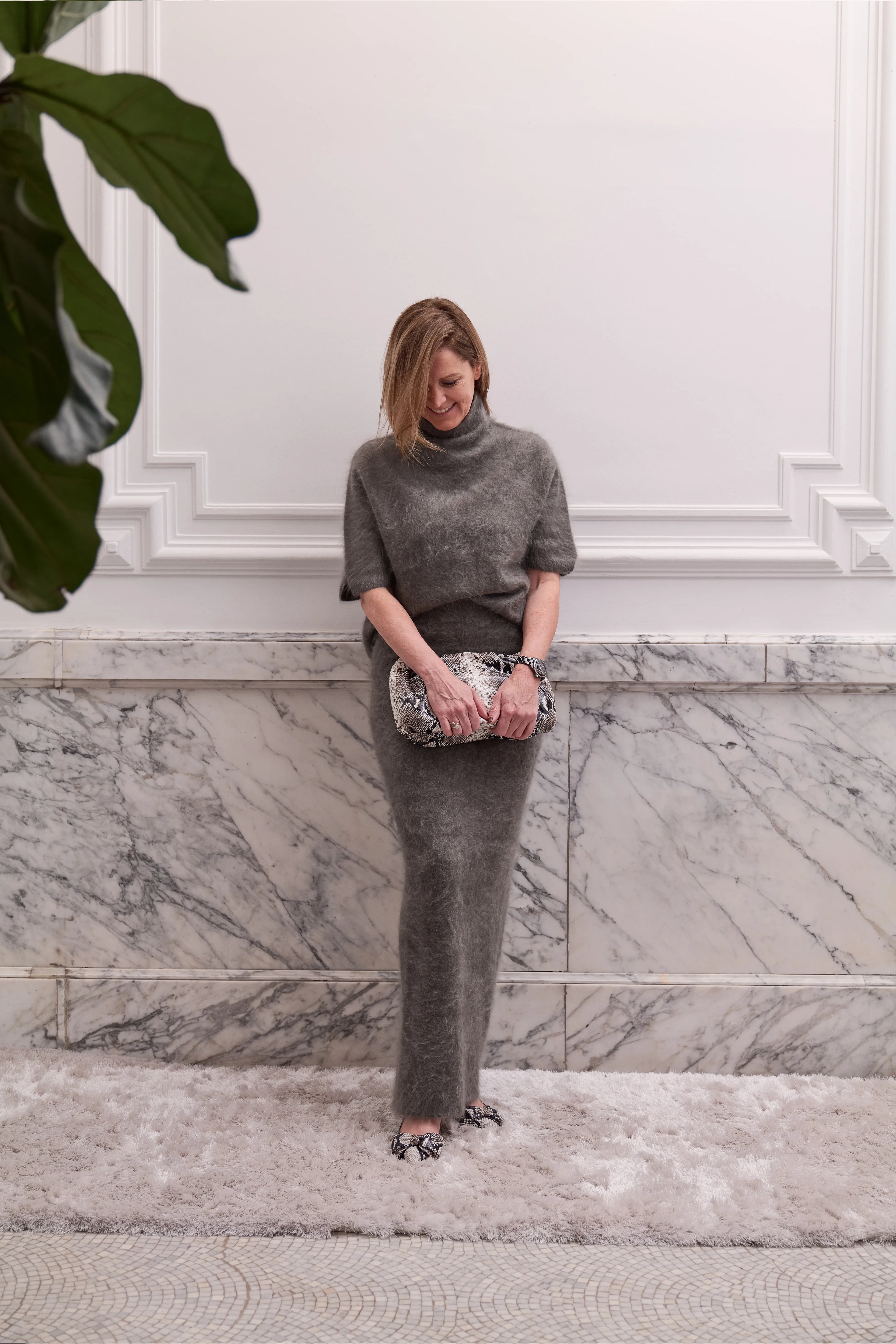 JACKY Clutch Maxi - Faux Python