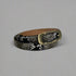 Michelle thin belt in python printed calfskin leather and brushed gold buckle