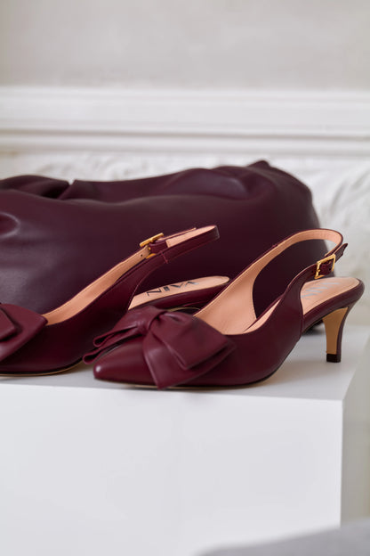 OLIVE Sling Backs - Bordeaux