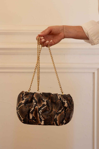 JACKY Clutch Mini - Faux Winter Python