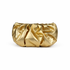 Gold clutch bag on a white background