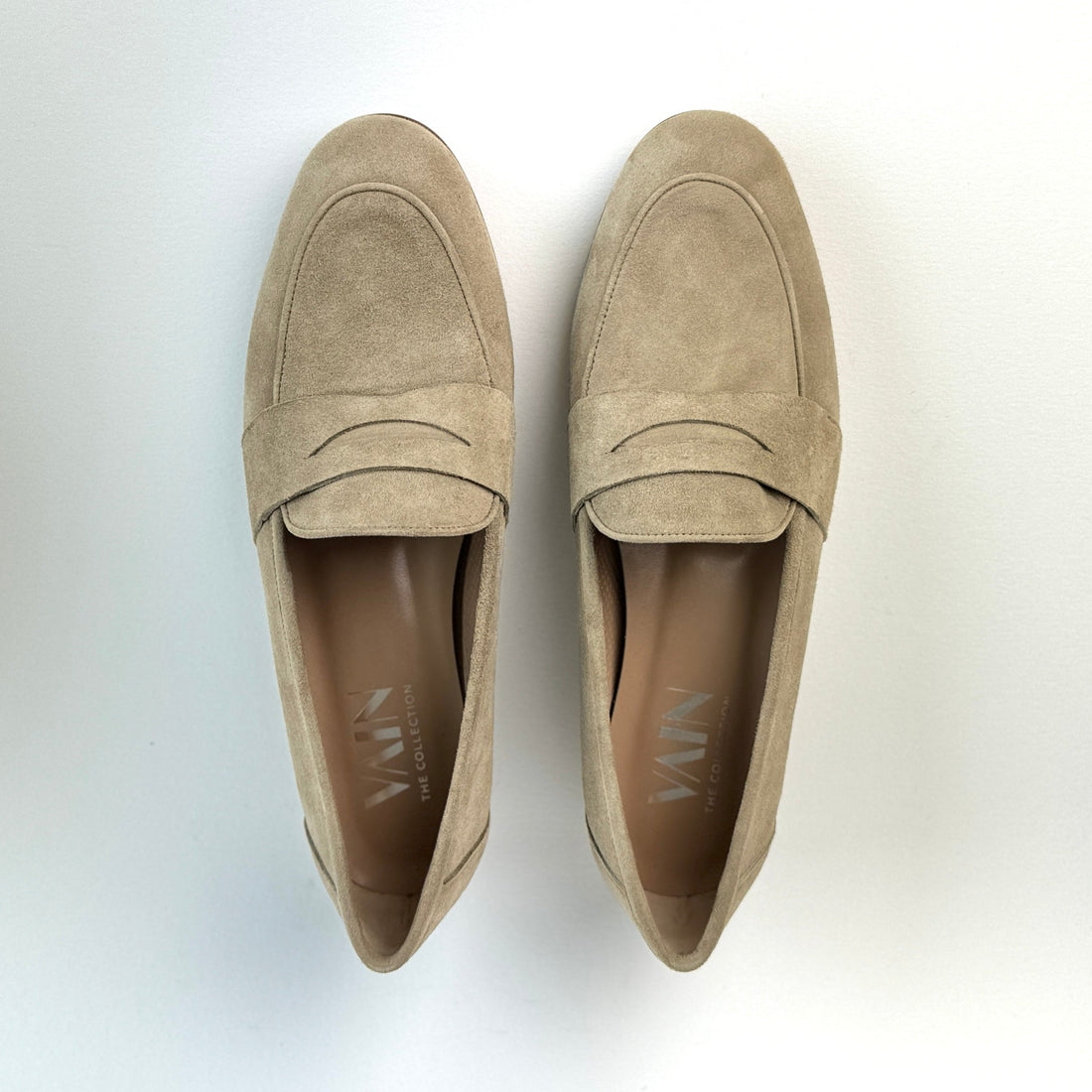 Josephine loafers sand beige suede top view