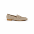 Sandbeige loafer for women with on a white background