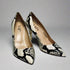 python printed high heels with pointed toe